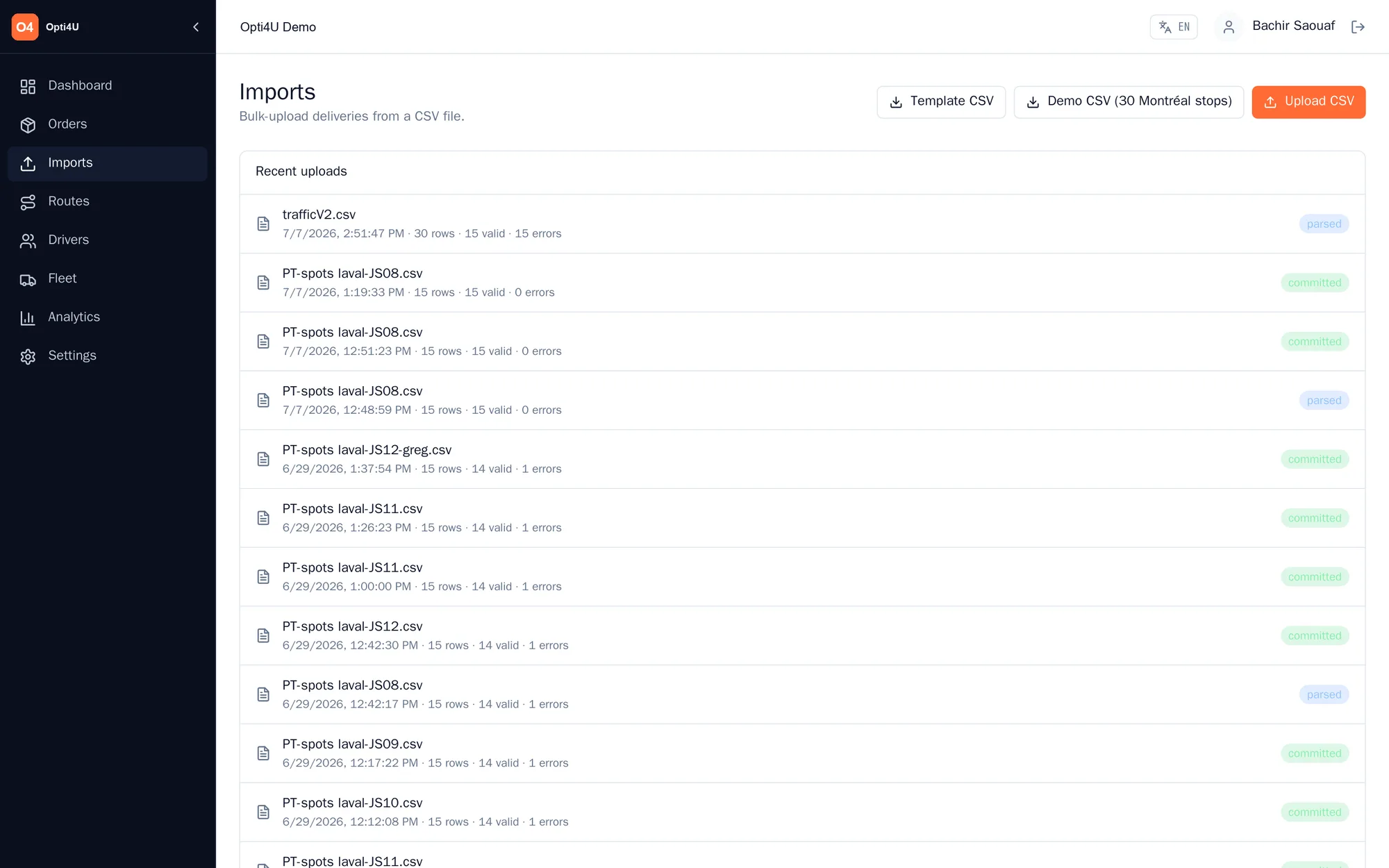 From spreadsheet to routes in minutes